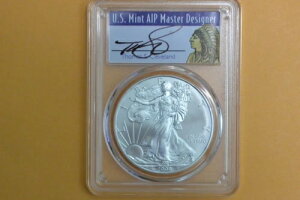 2008�N 1�h�� �A�����J�� �V���o�[ �C�[�O�� 1�I���X PCGS MS70 �g�[�}�X �N���[�u�����h �l�C�e�B�u