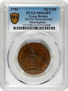 �E�H���b�N�V���[�g�[�N�� �C�M���X 1793 PCGS MS63