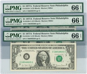1910CN $1 1977AN 3AAMs 66 EPQ PMG DC-1603