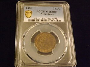 1881N 2 1/2 C I_ PCGS 63 BN