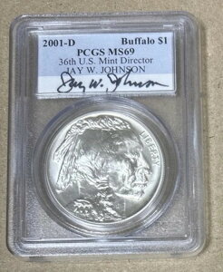 2001 D $1 �V���o�[ �o�b�t�@���[ �h�� PCGS MS69 ���� - Jay W. Johnson