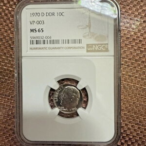1970�N D ���[�Y�x���g 10C DDR VP-003 MS65 - NGC�ɂ��O���[�f�B���O�͂킸��8���APCGS�ɂ��O���[�f�B���O�͂Ȃ�