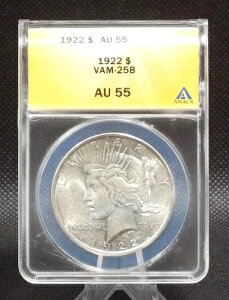 1922N s[XVo[h ANACS AU 55 VAM-25B _u^I[u[t I-3 R-6