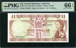 tBW[ 1974N 1h P71b PMG 66 EPQ GEM UNC