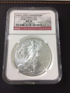 2011�N �V���o�[ �A�����J���C�[�O�� NGC MS-70 �A�[���[�����[�X 25���N�L�O�C�[�O�����x��