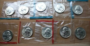 1964�N GEM BU Mint �`�F���V���o�[ ���V���g���N�H�[�^�[ 10���Z�b�g (5P+5D) 25�Z���g