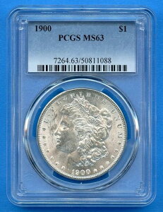 1900 P PCGS MS63 �����K����� 1�h�� �č������ǔ��s �R�C�� 1900-P MS-63 �u���X�g�z���C�g