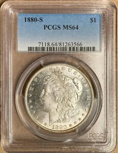 1880-S PCGS MS64 K 1h - TtVXR
