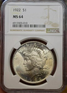 1922N 1h s[XVo[ 1h č NGC MS64 tBftBA