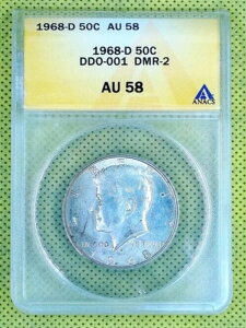 1968-D PlfB n[t_[ ~g G[ DDO-001 DMR-2 ANACS AU58 #4055AɊ