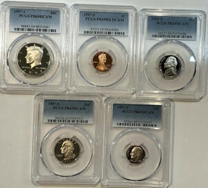 1997-S 5�v���[�t�Z�b�g ���t5�R�C�� �V�i�Ӓ�ς� PCGS PR69 DCAM �M�t�g�ɍœK