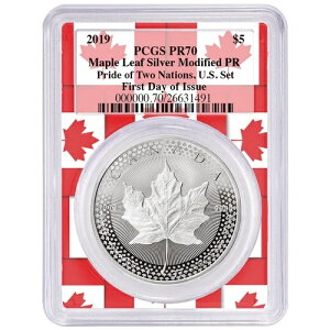 �J�i�_ 2019 �N ���f�B�t�@�C�h �v���[�t 5 �h�� �V���o�[ ���[�v�� ���[�t PCGS PR70 FDOI Pride of Two N...