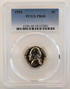 PR68 1954NWFt@[\jbP PCGSO[h US 5C v[t P-MINT EXACT RC1