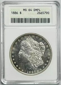 1886�N P �����K����� ANACS MS-64 DMPL �f�B�[�v�~���[�v���[�t
