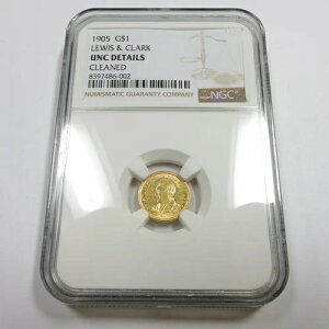 1905 P NGC UNC 詳細 - ルイス&クラーク記念金貨 1ドル 55371A