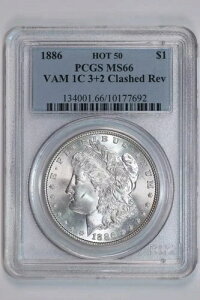 1886�N VAM-1C�u3+2 �N���b�V�� ���o�[�X�v�z�b�g50 �����K���h�� PCGS MS66