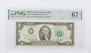 1976N $2 FR  # 1935-C* 1993 RCʉ݃Zbg PMG 67 EPQ ɏ GEM UNC *1809