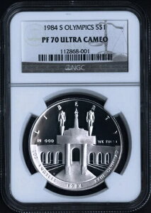 1984�N S �I�����s�b�N �V���o�[ �_���[ �R�C�� $1 NGC PF 70 �E���g�� �J���I �p�[�t�F�N�g ���A