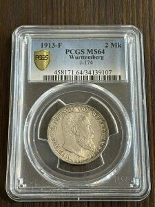 PCGS MS 64 1913-F 2�}�[�N �������e���x���N �L�[�f�[�g