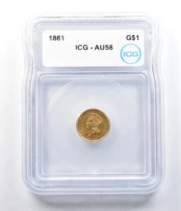 1861N 1h CfBA vZXwbh S[hh AU58 ICG *7844