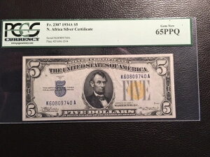 5.00 1934-A �k�A�t���J���� PCGS 65 EPQ �W�F�� �V�i