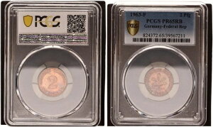 FRG 2 �y�j�q 1963-F 50�����蒒�� PCGS PR65RB �v���[�t 125863