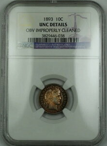 1893N o[o[ Vo[_C NGC UNC Det. OBV sK؂ɃN[jOς (ǂRC) g[ RF