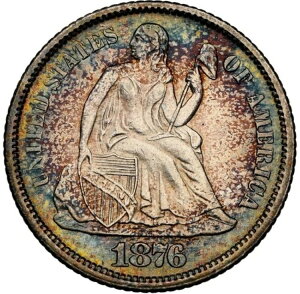 1876-S V[ebh oeB _C 10Zg CACG MS62 (CAC)