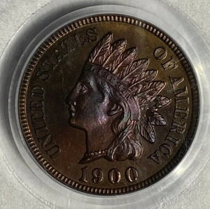 1900�N - �C���f�B�A���Z���g�v���[�t - VIVID RAINBOW PCGS PR64RB �����R�C���摜