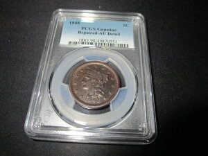 1848N PCGS AU ڍ׏Cςݕ҂ݍ݃wA 1Zg yj[ʃRC č