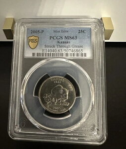 2005�N P �J���U�X ���V���g�� �N�H�[�^�[ �_�ɋ����� �O���[�X �~���g�G���[ PCGS 25�Z���g MS63