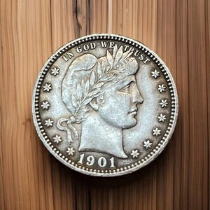 1901�N P �o�[�o�[ �V���o�[ �N�H�[�^�[ 25�Z���g 90% �t�B���f���t�B�A������ XF �ڍ�
