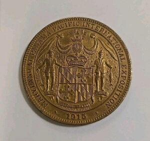 1915年 パンパシフィック国際博覧会のメリーランド州1ドルメダル いわゆるドル