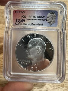 1971�N S IKE Dollar ICG PR70 DCAM �I�[�X�e�B���E�n�b�g�[���M�T�C������A���������A#40248�A���b�g#2