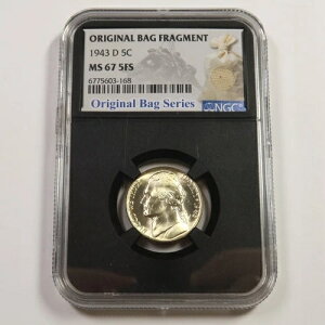 1943 D NGC MS67 5FS - �I���W�i���o�b�O�t���O�����g �W�F�t�@�[�\���j�b�P�� 5�Z���g�č��R�C�� #51370A