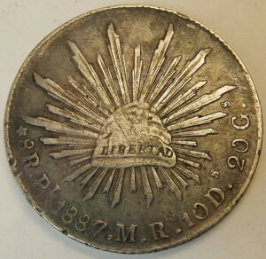 メキシコ 1887 Pi MR 8 REALES サンルイ ポトシ ミント !!!