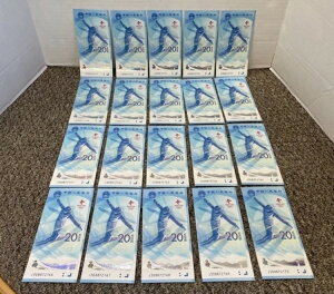 2022年 中国 20元 20秒 Unc ノート 北京オリンピック フリースタイルスキー