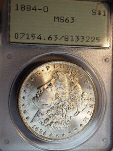 1884�N O ���[�K�� �V���o�[�h�� **PCGS MS63 OGH ���g���[** ��������! G1310