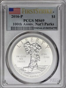 2016-P $1 100NLOVXe PCGS MS69 t@[XgXgCN
