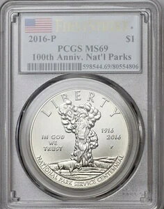 2016-P $1 100NLOVXe PCGS MS69 t@[XgXgCN