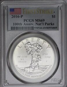 2016-P $1 100NLOVXe PCGS MS69 t@[XgXgCN