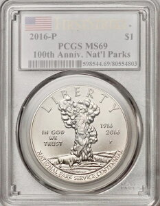 2016-P $1 100NLOVXe PCGS MS69 t@[XgXgCN