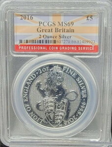 2016�N �C�M���X 5�|���h 2�I���X �V���o�[���C�I�� PCGS MS-69 KVEInvestments, LLC