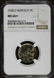 1938-D (MS66+) �o�b�t�@���[�j�b�P�� 5C NGC - �v���X