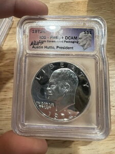 1972�N S IKE Dollar ICG PR69+ DCAM �I�[�X�e�B���E�n�b�g�[���M�T�C������A���������A#530188