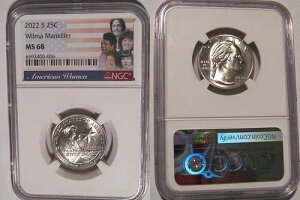 2022 S ウィルマ・マンキラー 25セント NGC MS 68 アメリカ人女性クォーター