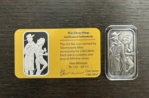 CMG Mint THE SILVER PIMP 1IX .999 Vo[A[go[ COAt AeB[N̂݃NGXg