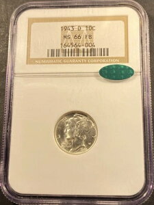1943-D }[L[ _C NGC MS66FB CAC I[h t@beB ʂ̕!