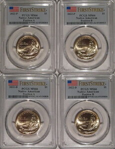 2022�N P&D �l�C�e�B�u�E�T�J�K�E�B�A�E�_���[ $1 PCGS MS66 Pos A&B FIRST STRIKE Ely Parker