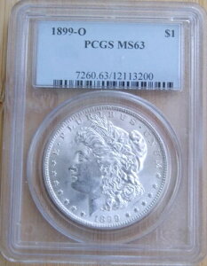 1899-O �V���o�[ ���[�K�� �_���[ PCGS MS63 �O���[�h�ō��I